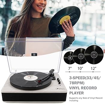LP&NO.1 Record Player Wireless Turntable with Built-in